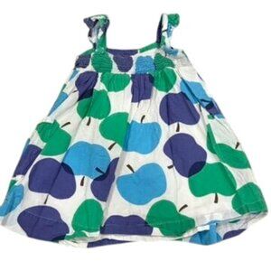 Mini Boden Toddler Apple Print Dress 18-24 Months Vintage Cotton